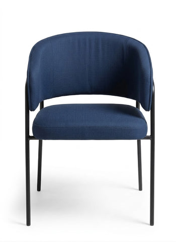Modern Navy Blue Tub Dining & Accent Chair