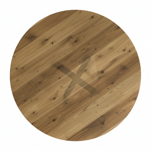 Rustic Industrial Round Wood and Metal Bistro Table