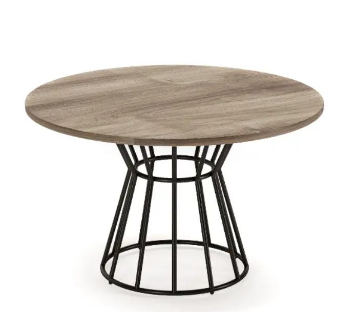 Modern Rustic Hourglass Wire-Pedestal Dining Table