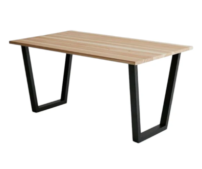 Modern Industrial Rectangular Planked Wood Table