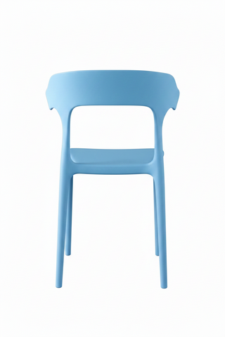 Minimalist Molded Sky Blue Armchair