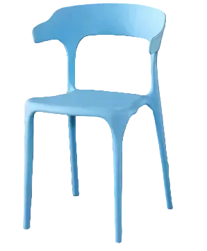 Minimalist Molded Sky Blue Armchair