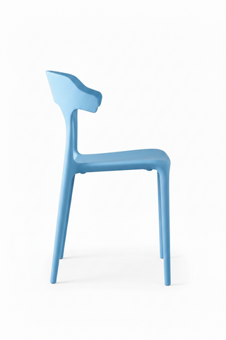Minimalist Molded Sky Blue Armchair