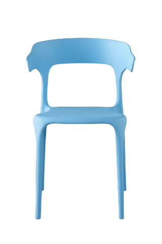 Minimalist Molded Sky Blue Armchair