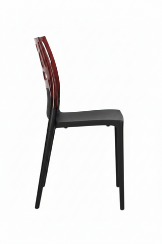 Avant-Garde Dual-Tone Geometric Cutout Accent Chair