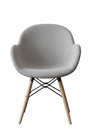 Mid-Century Modern Upholstered Eiffel Bucket Chair