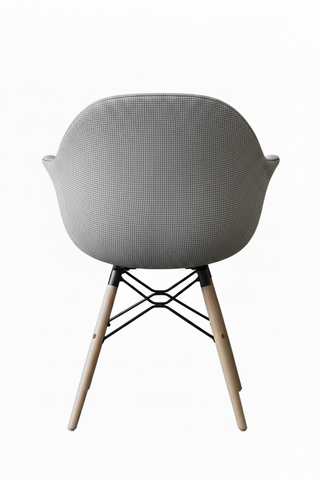 Mid-Century Modern Upholstered Eiffel Bucket Chair